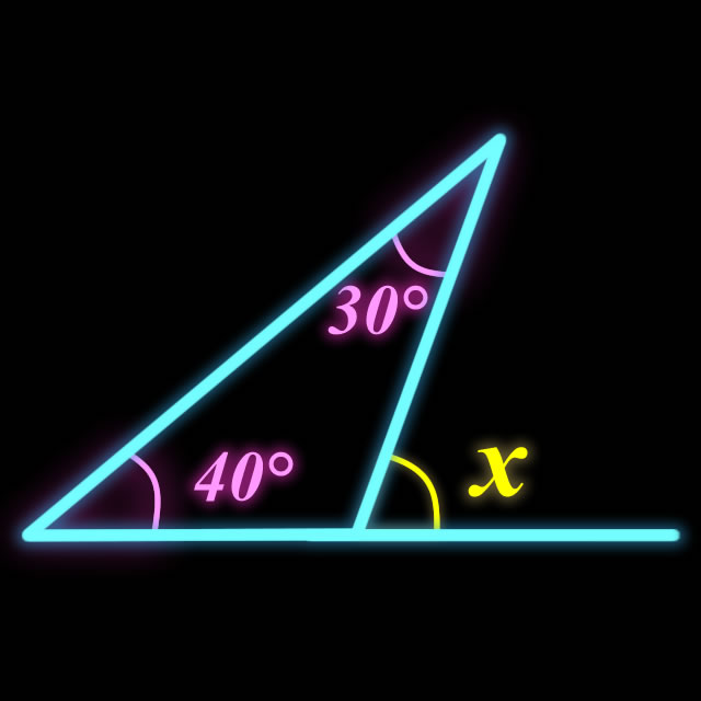 【脳トレクイズ】計算は2回⁈ Xの角度を求めよ