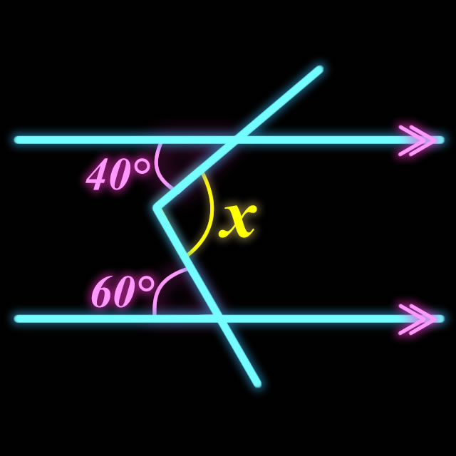 【脳トレクイズ】ヒントは平行線の追加！Xの角度を求めよ