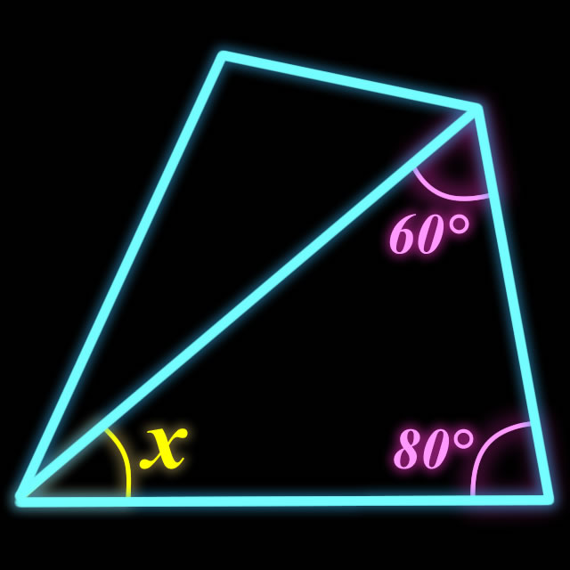 【脳トレクイズ】ん？ひっかけ問題？Xの角度を求めよ