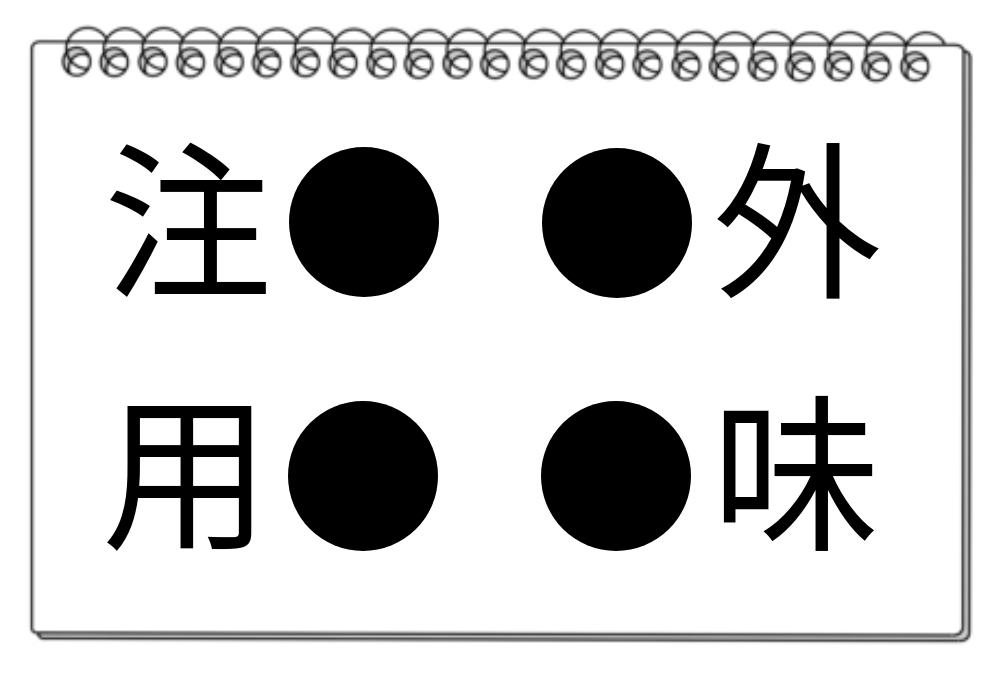 【脳トレクイズ】漢字クイズに挑戦！空白に入る漢字は何だろう？