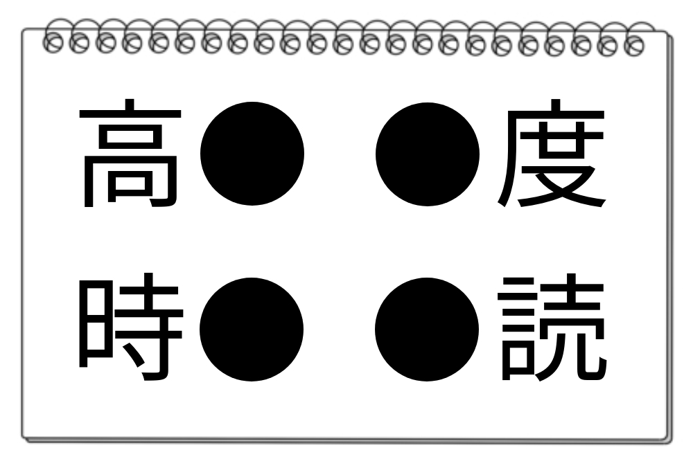 【脳トレクイズ】4つの熟語から共通する漢字を見つけられるかな？