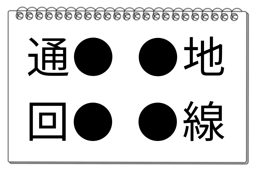 【脳トレクイズ】漢字を使った脳トレクイズ！4つの熟語に共通する漢字を見つけよう