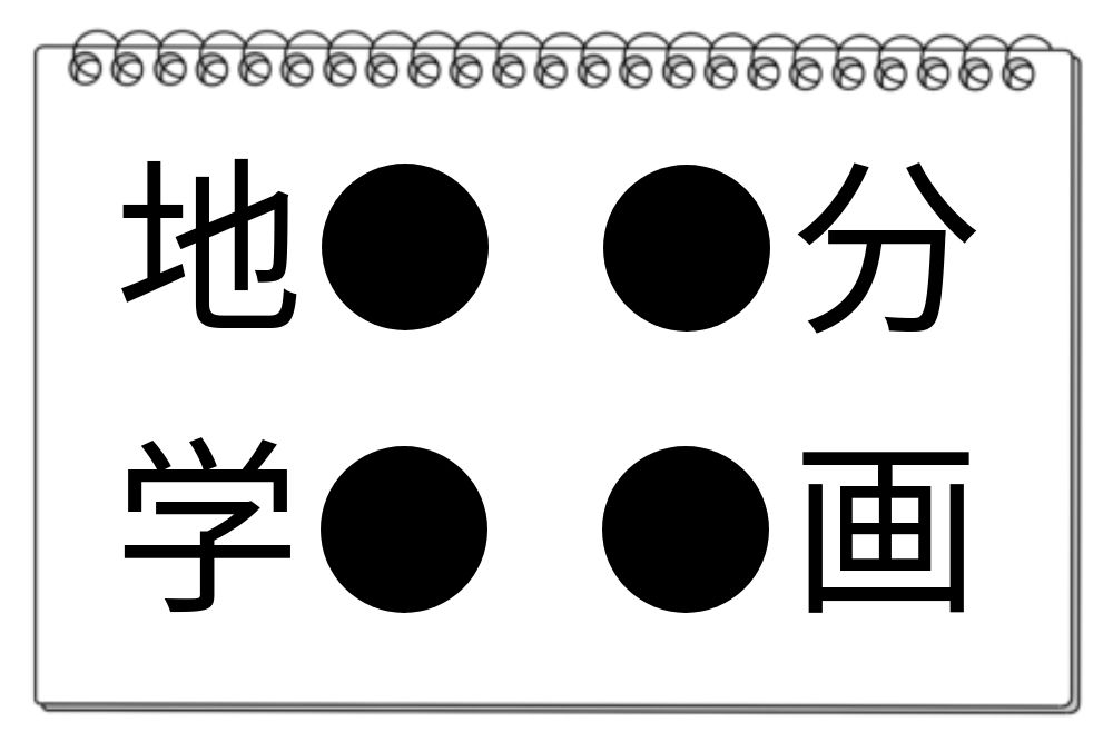 【脳トレクイズ】気軽に挑戦！4つの漢字を埋めて脳トレしてみませんか？