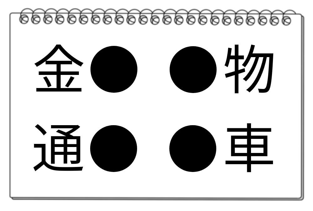 【脳トレクイズ】頭を柔軟に！4つの熟語に共通する漢字を見つけよう