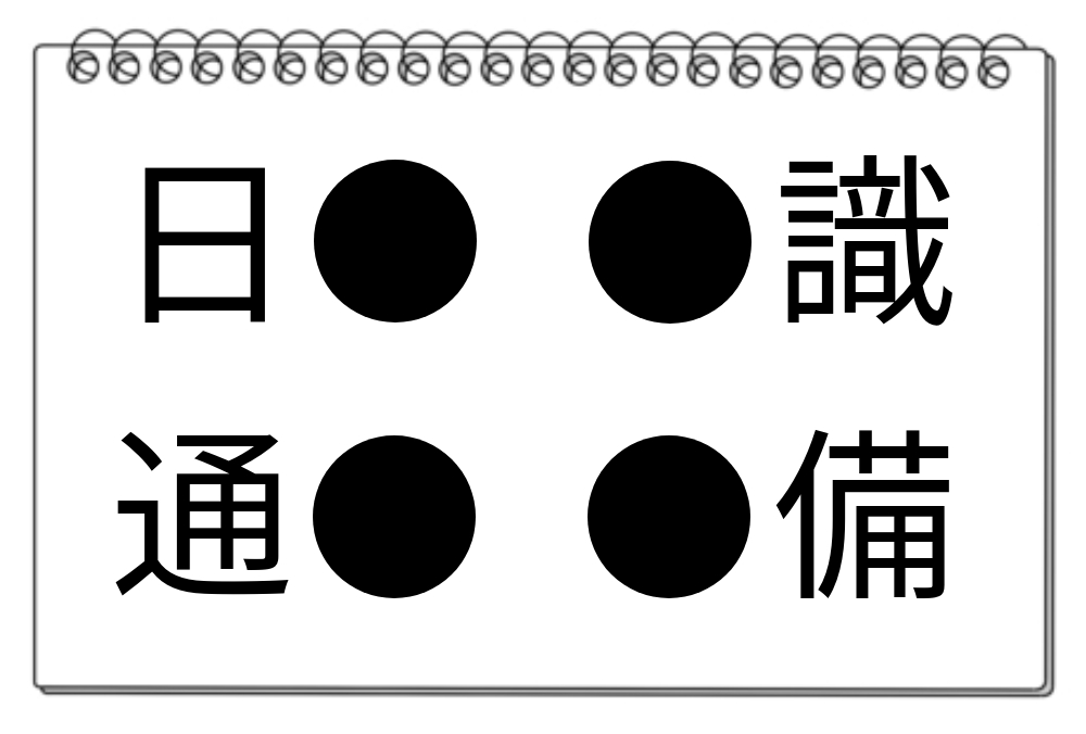 【脳トレクイズ】どの漢字が入る？共通する漢字を探してみよう！