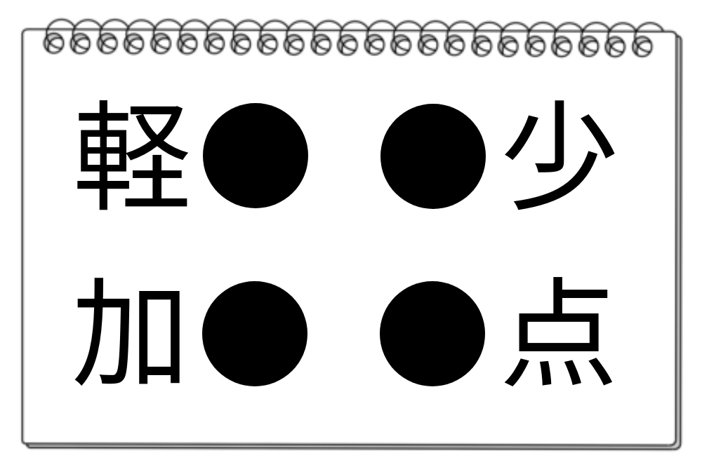 【脳トレクイズ】４つの熟語に隠れている共通する漢字を見つけよう！