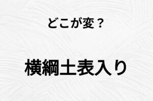 【脳トレクイズ】横綱土表入り、どこが間違ってるかわかる？間違い漢字クイズ