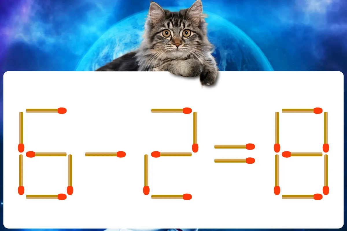 【マッチ棒クイズ】「6－2＝8」正しい式を完成させてください！