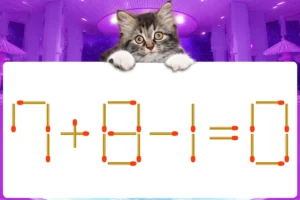 【マッチ棒クイズ】動かせるのは1本だけ！「7＋8－1＝0」正しい式にできますか？